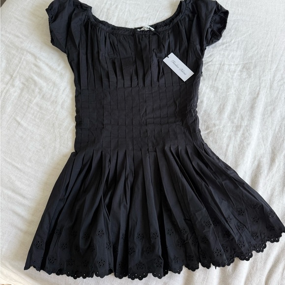 Frankie's Bikinis Black Off-Shoulder Mini Dress - Picture 3 of 6